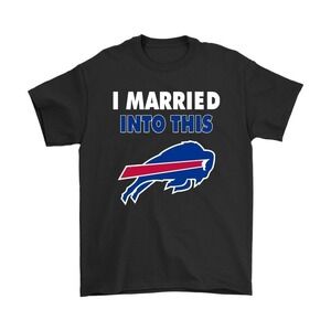 Buffalo Bills Funny Football Fan I Married Into This NFL Graphic T-Shirt